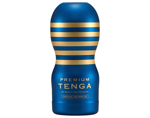 TENGA Premium Original - eldobható maszturbátor (kék)