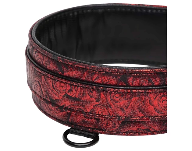 A szürke ötven árnyalata - nyakörv és póráz (fekete-vörös)