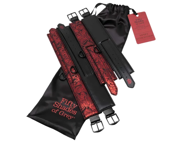 A szürke ötven árnyalata - bilincs szett (fekete-vörös)