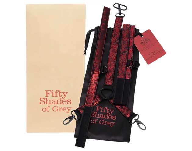 A szürke ötven árnyalata - nyakhoz kötöző szett (fekete-vörös)