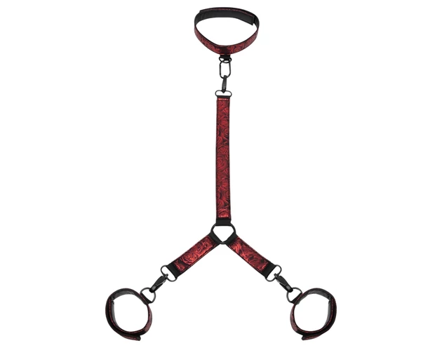 A szürke ötven árnyalata - nyakhoz kötöző szett (fekete-vörös)