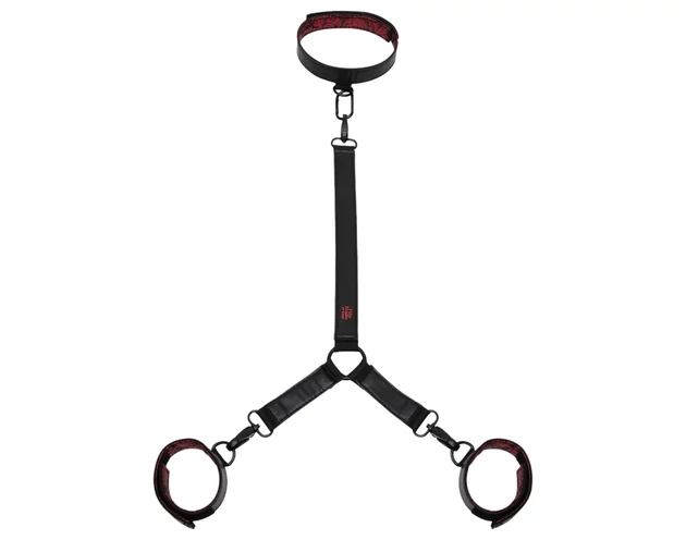 A szürke ötven árnyalata - nyakhoz kötöző szett (fekete-vörös)