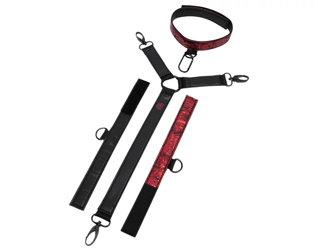 A szürke ötven árnyalata - nyakhoz kötöző szett (fekete-vörös)