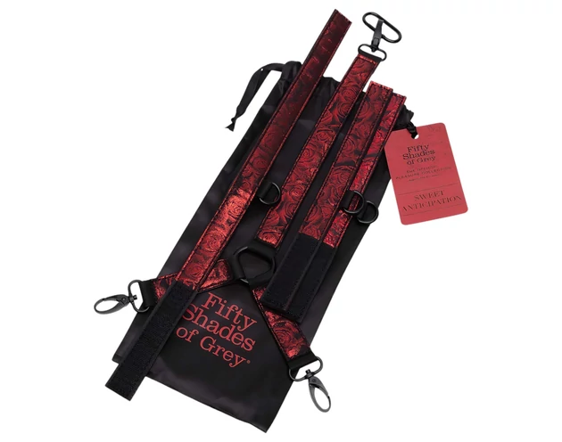 A szürke ötven árnyalata - nyakhoz kötöző szett (fekete-vörös)