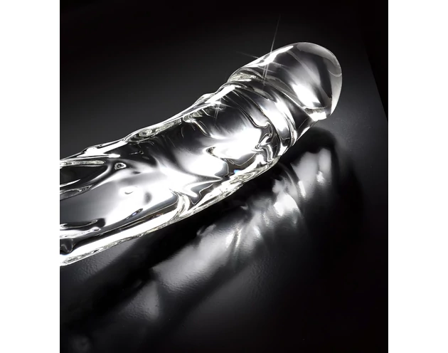 Icicles No. 62 - péniszes üveg dildó (átlátszó)