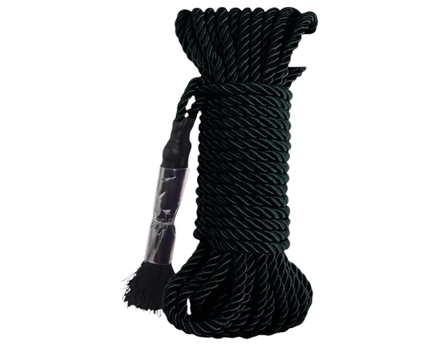 Fetish Silky Rope - Shibari kötél - 10m (fekete)