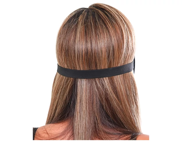 Fetish Deluxe Fantasy - széles, puha szemmaszk (fekete)