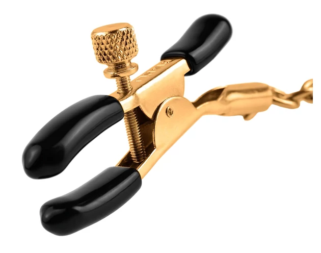 Pipedream Fetish Fantasy Gold - mellbimbó csipesz (arany)