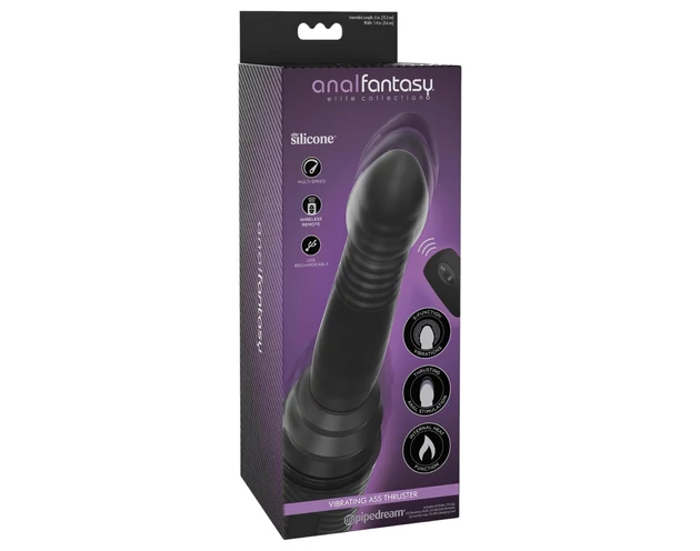 Analfantasy Ass Thruster - lökő anál vibrátor (fekete)
