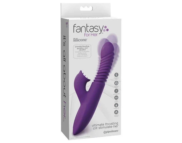 Fantasy For Her - 3in1 lökő vibrátor melegítő funkcióval (lila)