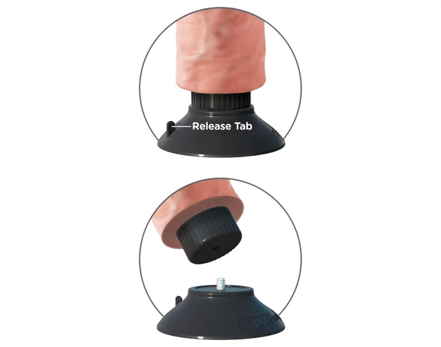 King Cock 10 - hajlítható, tapadótalpas vibrátor (25cm) - natúr