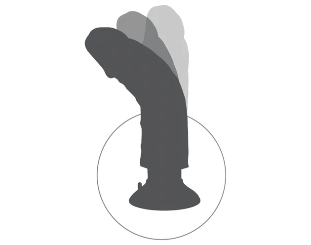 King Cock 10 - hajlítható, tapadótalpas vibrátor (25cm) - natúr