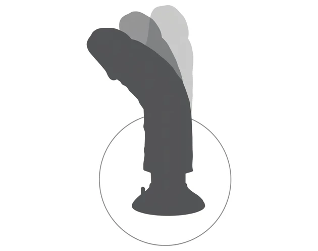 King Cock 9 - hajlítható, tapadókorongos vibrátor (26cm) - natúr