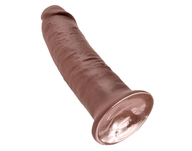 King Cock 10 - nagy tapadókorongos dildó (25cm) - barna