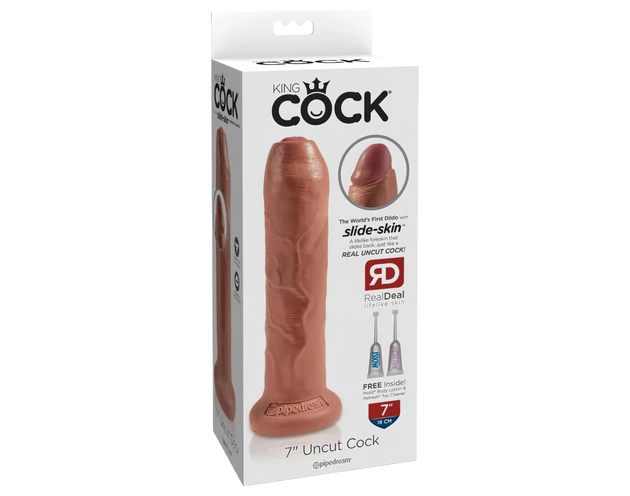 King Cock 7 - élethű dildó (18cm) - sötét natúr