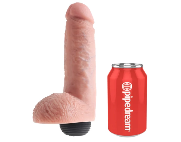 King Cock 8 - élethű spriccelő dildó (20cm) - natúr