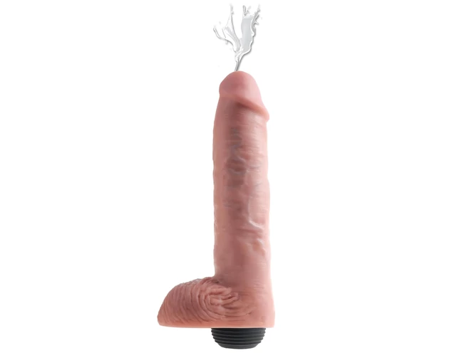 King Cock 11 - élethű spriccelő dildó (28cm) - natúr
