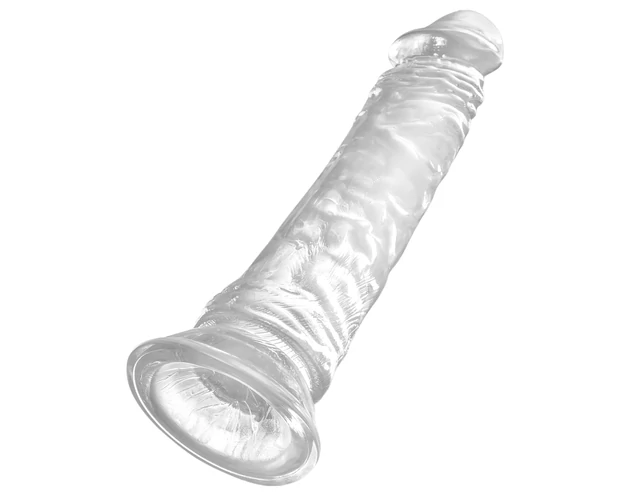 King Cock Clear 8 - tapadókorongos, nagy dildó (20cm)