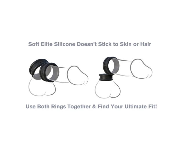 Fantasy C-Ringz - pénisz- és heregyűrű (fekete)