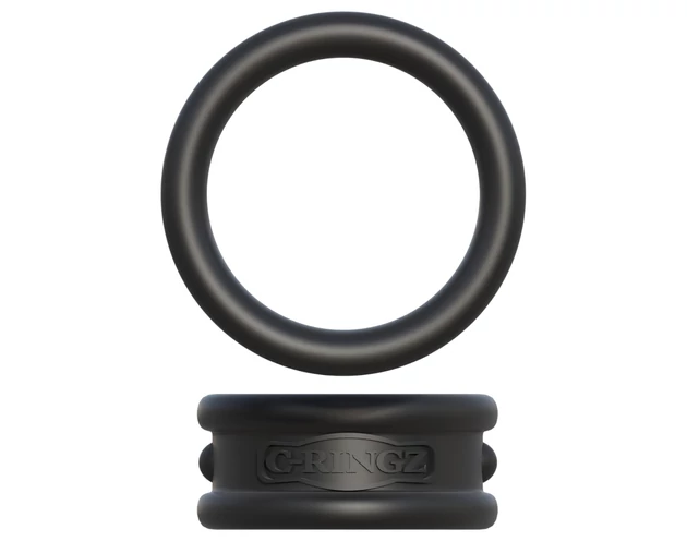 Fantasy C-Ringz - pénisz- és heregyűrű (fekete)