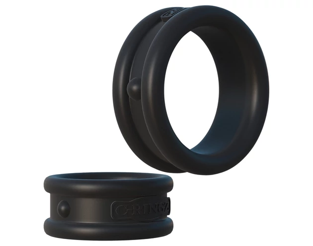 Fantasy C-Ringz - pénisz- és heregyűrű (fekete)