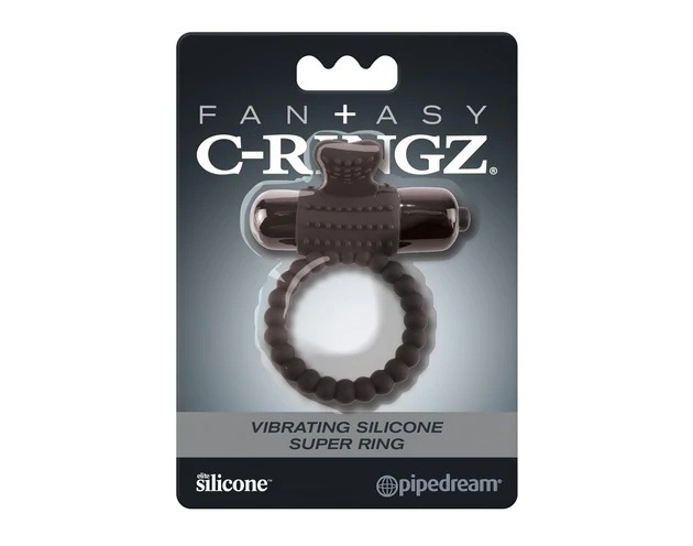 Pipedream Fantasy C-Ringz - vibrációs péniszgyűrű (fekete)