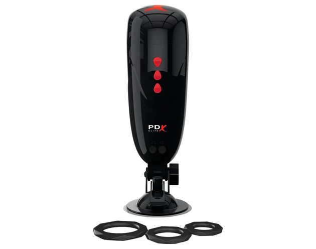 PDX Elite Dirty Talk - rezgő műpunci maszturbátor (fekete)