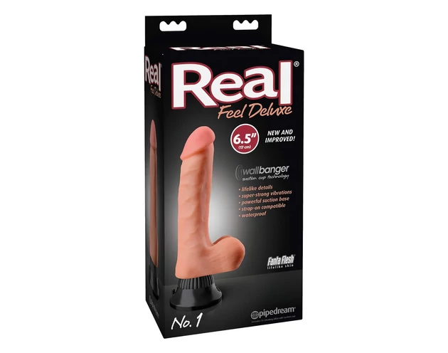 Real Feel Deluxe No.1 - herés, élethű vibrátor (natúr)