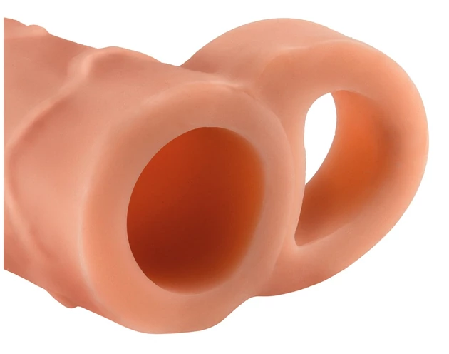 X-TENSION Perfect 1 - heregyűrűs péniszköpeny (17,7cm) - natúr