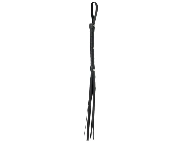 Fetish Fantasy Deluxe Cat-O-Nine - korbács (65cm) - fekete