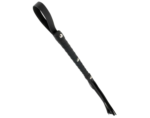 Fetish Fantasy Deluxe Cat-O-Nine - korbács (65cm) - fekete