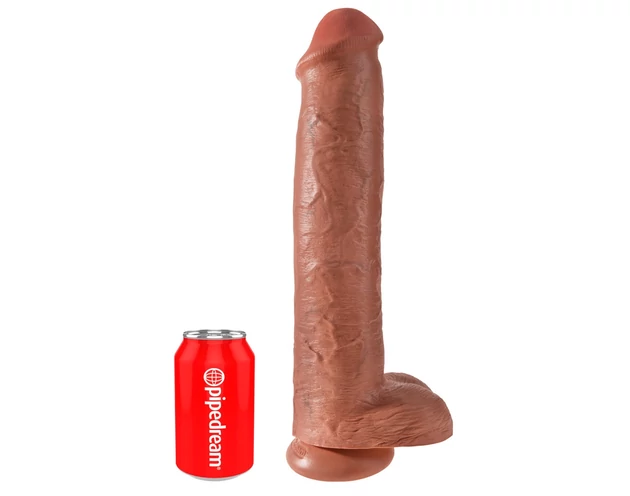 King Cock 15 - óriás dildó (38cm) - sötét natúr