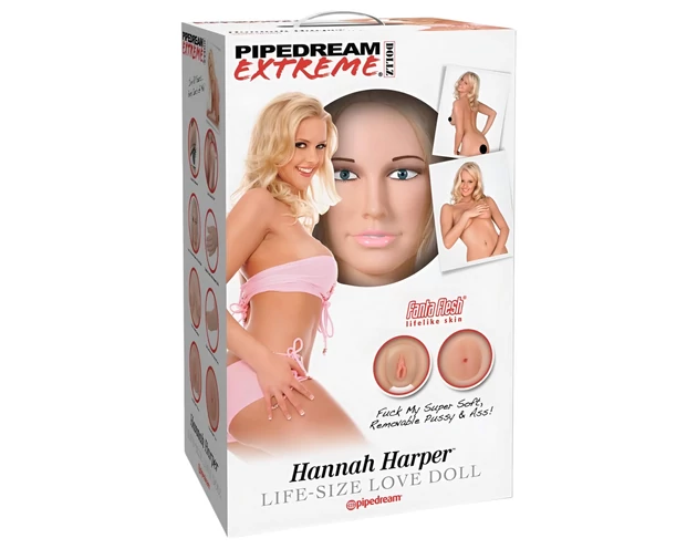 Pipedream Hannah Harper - életnagyságú guminő 3D arccal