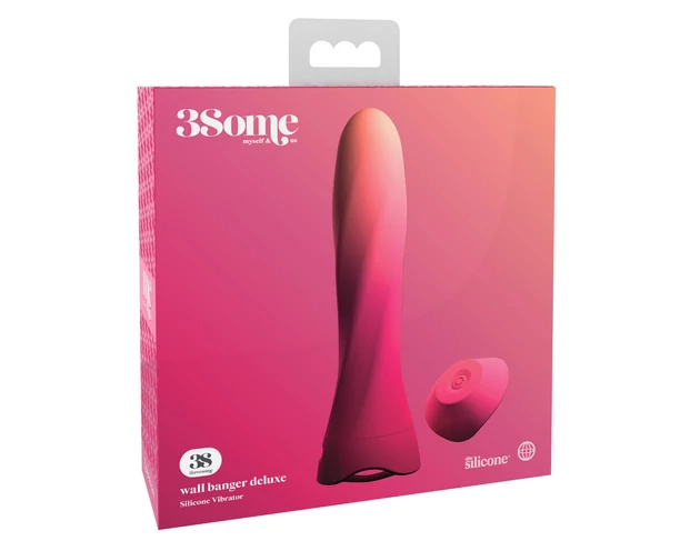 3Some wall banger deluxe - akkus, rádiós rúd vibrátor (pink)