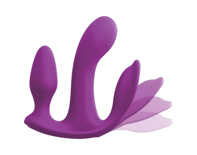 3Some total ecstasy - akkus, rádiós tripla vibrátor (lila)