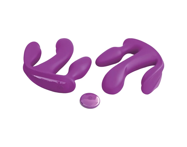 3Some total ecstasy - akkus, rádiós tripla vibrátor (lila)