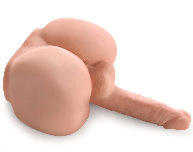 PDX Dirty Talk - élethű műpopsi torzó dildóval (natúr)