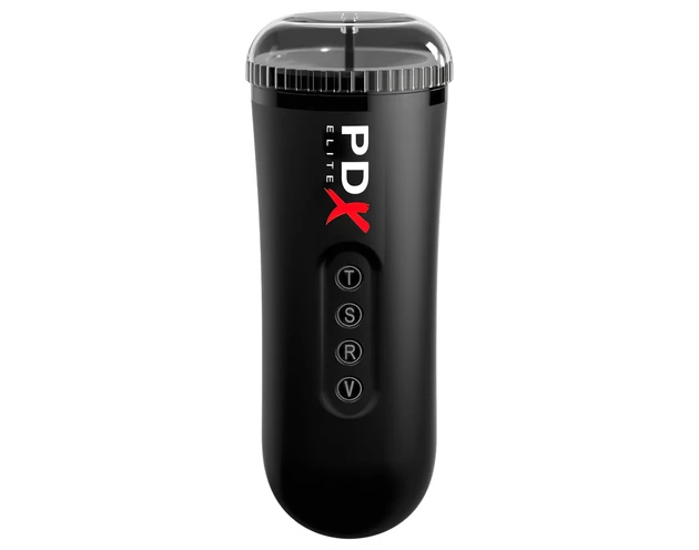 PDX Moto Blower - szívó, rezgő maszturbátor (fekete)