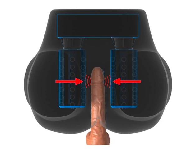 PDX Elite Milk Me Silly - vibrációs torzó maszturbátor (natúr)