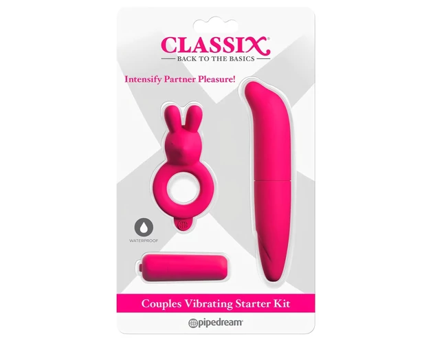Classix - vízálló, vibrátor szett - 3 részes (pink)