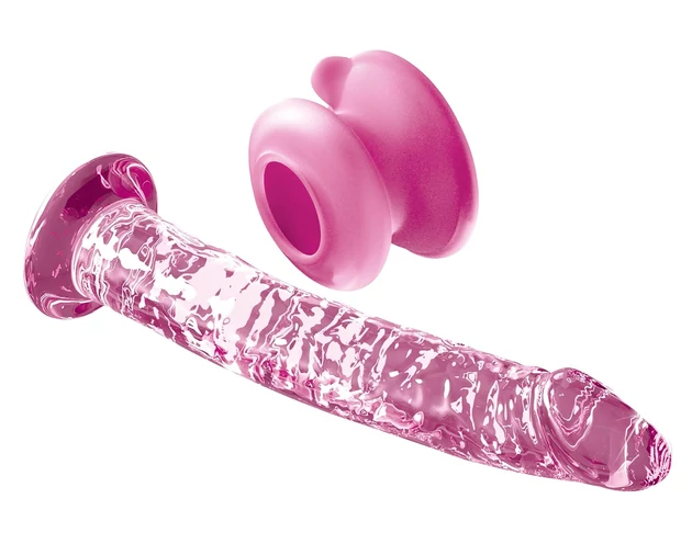 Icicles No. 86 - péniszes üveg dildó (pink)
