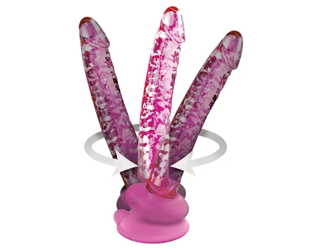 Icicles No. 86 - péniszes üveg dildó (pink)