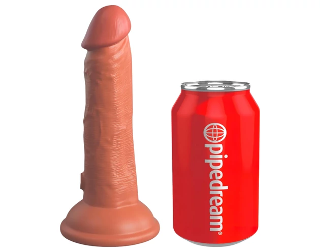 King Cock Elite 6 - tapadókorongos, élethű dildó (15cm) - sötét