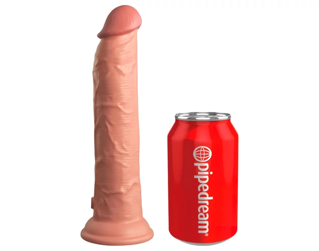 King Cock Elite 9 - tapadókorongos, élethű dildó (23cm) - natúr