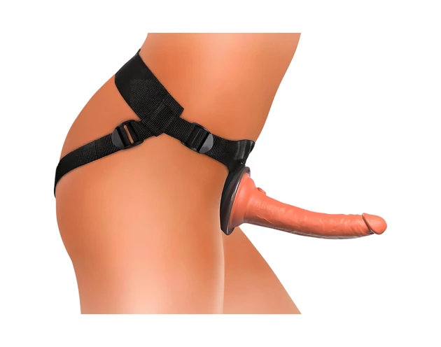 King Cock Elite Comfy - felcsatolható dildó hámmal (sötét natúr)