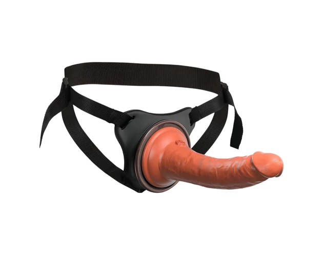 King Cock Elite Comfy - felcsatolható dildó hámmal (sötét natúr)