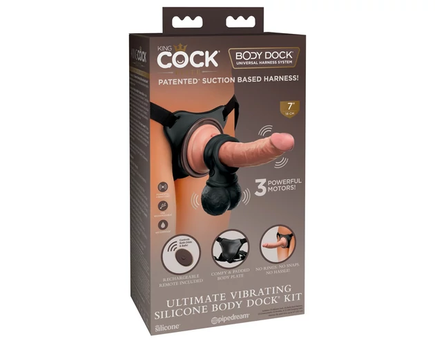 King Cock Elite Ultimate Vibrating - vibrációs felcsatolható szett
