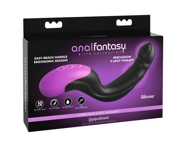 Anal Fantasy - pulzáló proszatat vibrátor (fekete)