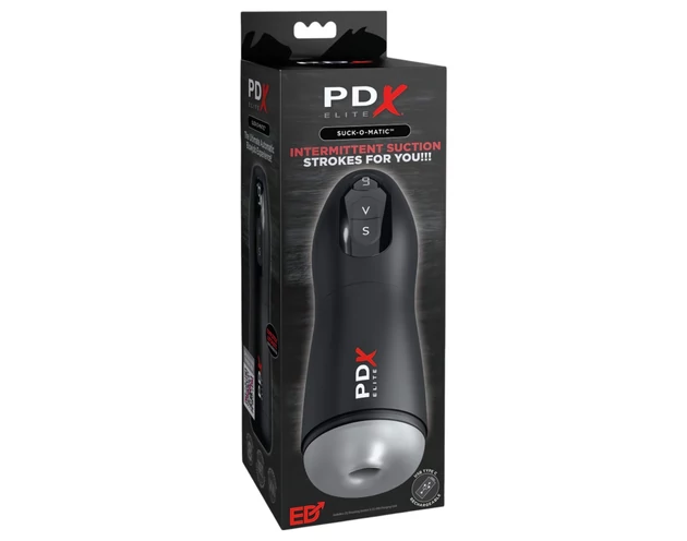 PDX Suck-O-Matic - akkus, automatikus maszturbátor (fekete)