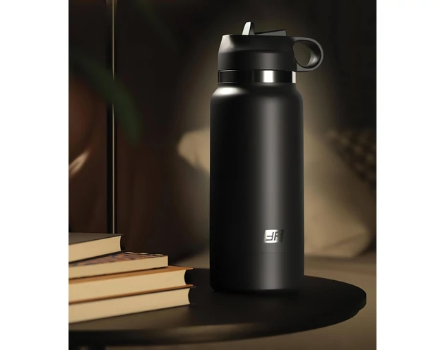 Fap Flask Thrill Seeker - maszturbátor kulacsban (fekete)